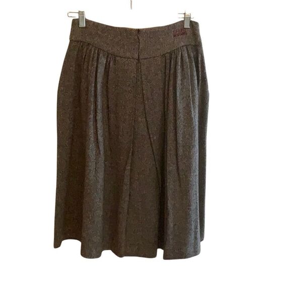 Vintage Sport Missoni Tweed Wool Blend Pleated Midi Skirt Gray Multicolor Fleck - Picture 9 of 13